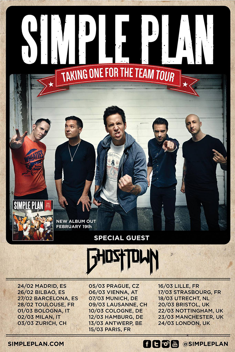 SimplePlan Tour 2016